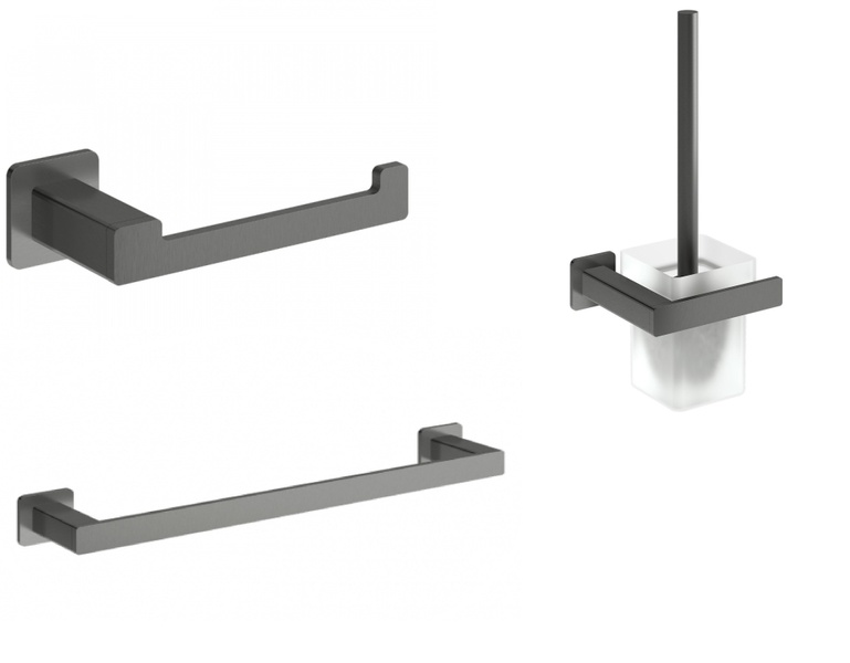 Набор аксессуаров Omnires Nelson anthracite (NL80214GR+NL80510GR+NL80620GR) NL80214GR+NL80510GR+NL80620GR фото