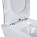 Унітаз Presto підвісний Rimless 480х340х350 мм з сидінням Slim Duroplast/ Soft-close/ Quick relase White Qtap SD00045934 фото 3