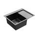 Кухонна мийка Kroner KRP Schwarze- 6350LHM PVD (3,0/1,0 мм) CV031322 фото 3