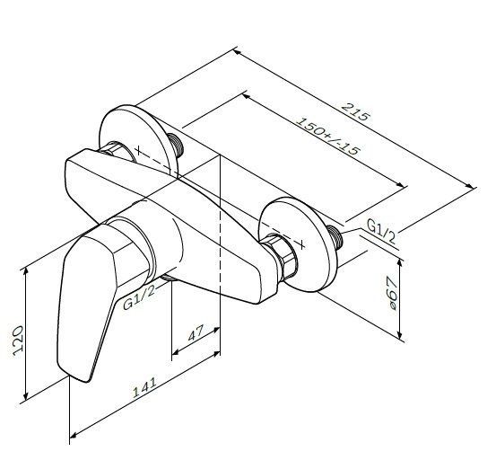 Змішувач для душу AM.PM Gem F9020000 F9020000 фото