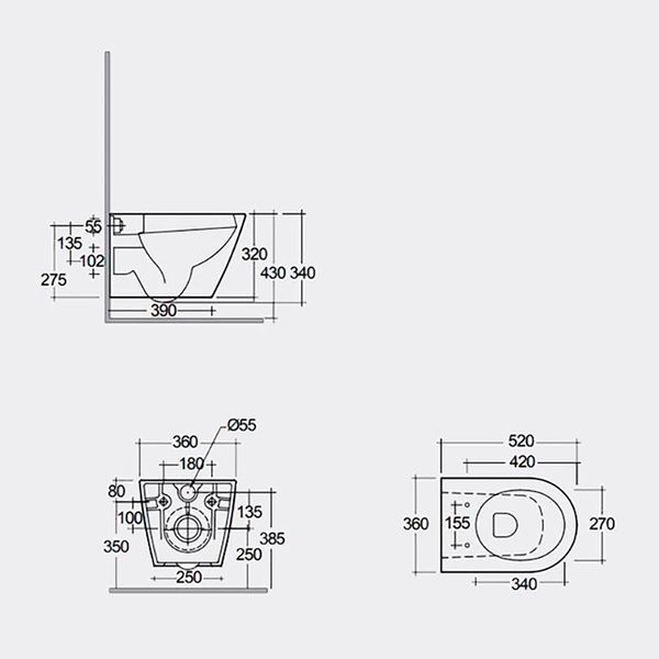 FEELING Унітаз підвісний з кришкою Duroplast, SLIM, Soft Close, Quick Release, Rimless, Matt Cappuccino RSTSC3901514+ RST23514A RSTSC3901514+ RST23514A фото