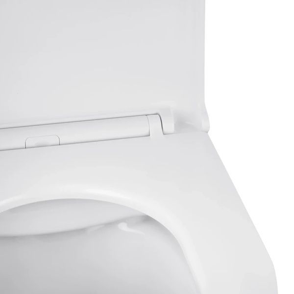 Унітаз підвісний Kroner Harz WHI493736 RIMLESS безобідковий з сидінням Slim Duroplast / Soft-close / Quick relase CV029609 фото
