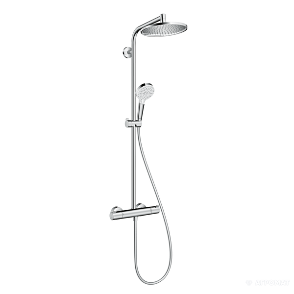 Душова система зовнішнього монтажу з термостатом Hansgrohe Crometta 27267000, Хром 27267000 фото