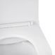 Унітаз підвісний Kroner Harz WHI493736 RIMLESS безобідковий з сидінням Slim Duroplast / Soft-close / Quick relase CV029609 фото 7