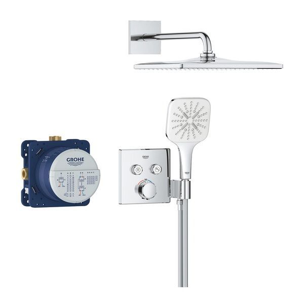 Душова система зовнішнього монтажу з термостатом Grohe QuickFix 34876000, Хром 34876000 фото