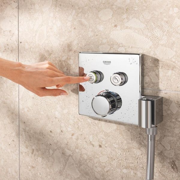 Душова система зовнішнього монтажу з термостатом Grohe QuickFix 34876000, Хром 34876000 фото