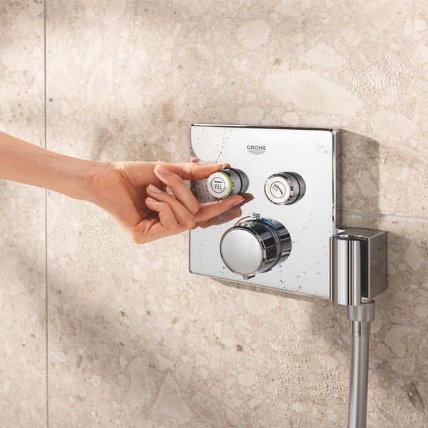 Душова система зовнішнього монтажу з термостатом Grohe QuickFix 34876000, Хром 34876000 фото