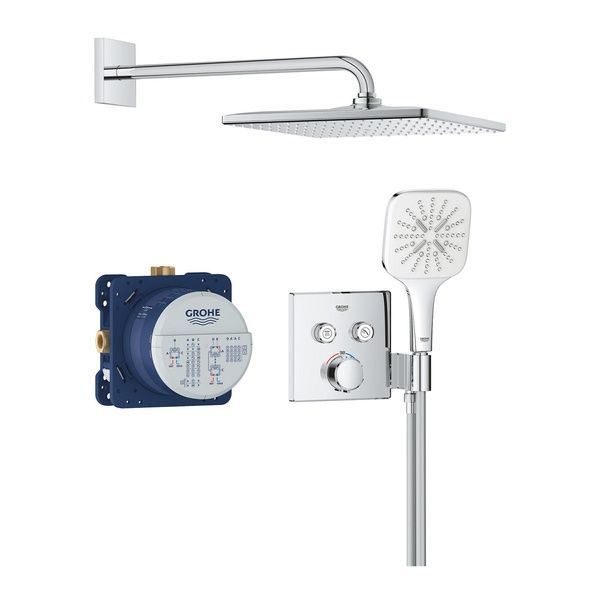 Душевая система наружного монтажа с термостатом Grohe 34876000, Хром 34876000 фото