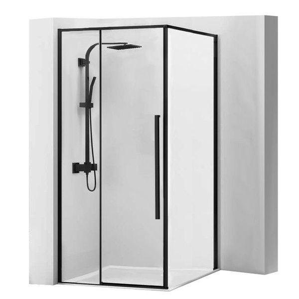 Душова кабіна REA SOLAR BLACK 90х90 REA-K6412 фото