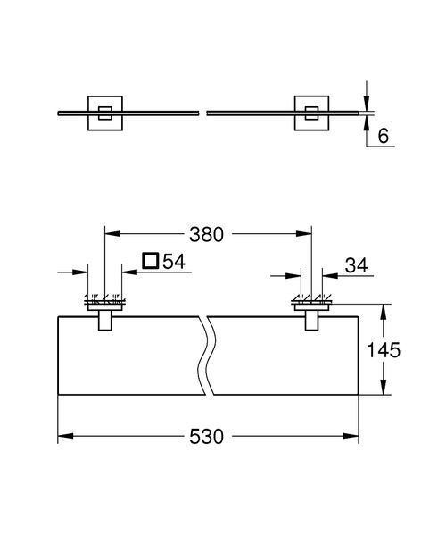 Поличка для ванної Grohe QuickFix Start Cube 41109DC0 41109DC0 фото