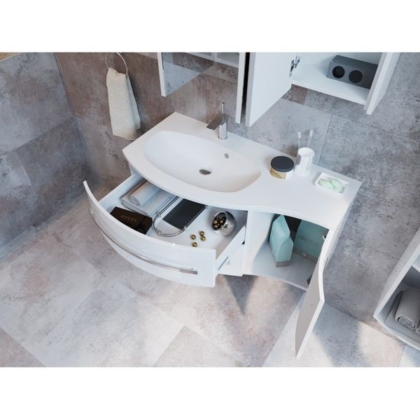 Дзеркальна шафа "Vanessa-100" білий Vanessa VnM-100 White фото