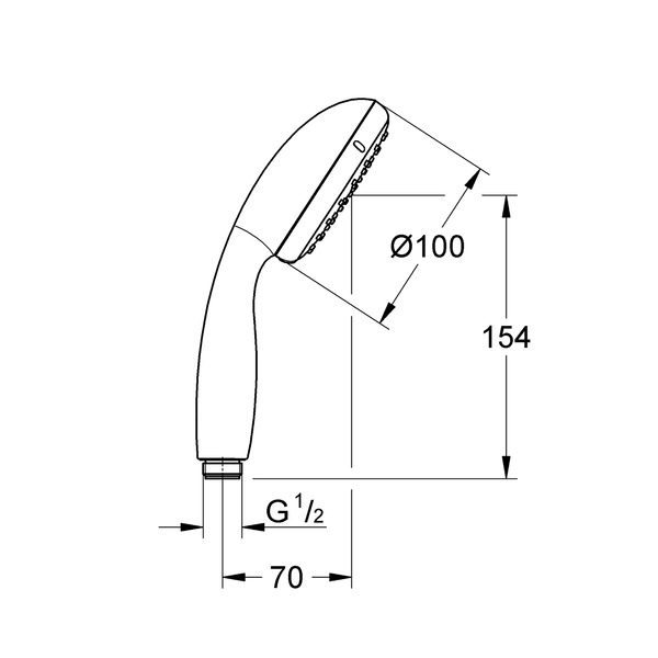 Ручний душ, 1 режим струменю Grohe QuickFix Vitalio Start 27940000 27940000 фото