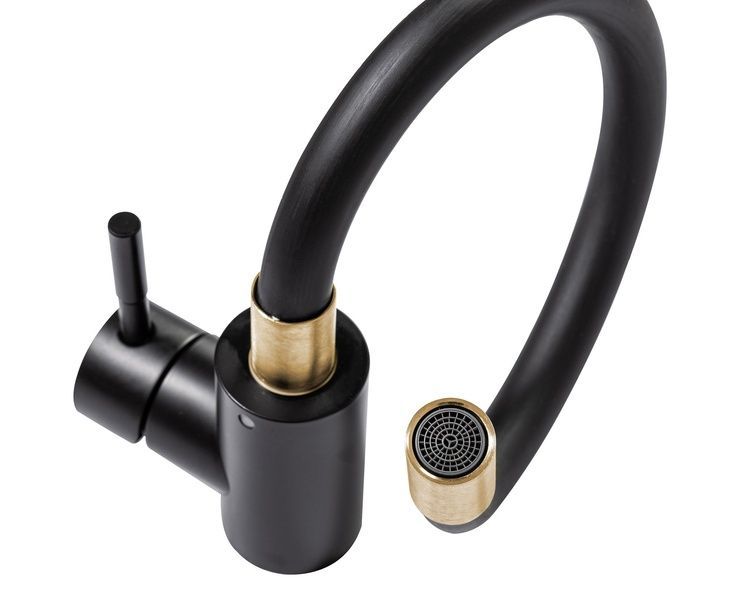 Змішувач для кухні REA CLEVER BLACK GOLD MATT чорний\матове золото REA-B5219 фото