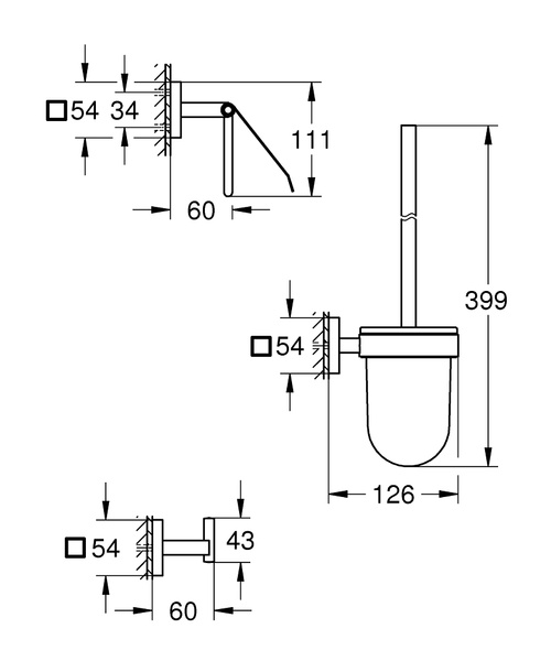 Комплект аксессуаров 3 в 1 Grohe QuickFix Start Cube 41123000 41123000 фото