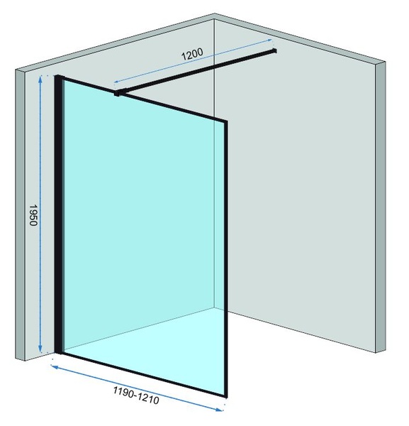 Душова стінка REA BLER 120 REA-K7631 фото
