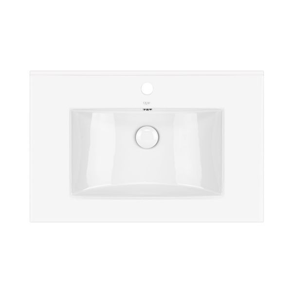 Qtap Albatross Раковина врезная прямоугольная с донным клапаном 700х460х180 мм White SD00032980 фото