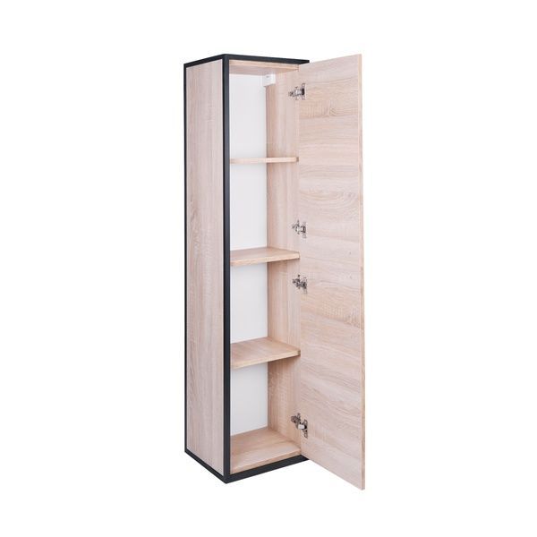 Пенал Taurus підвісний 5 полиць (3 скло), з доводчиком, 350х1450х300 мм Whitish OAK Qtap SD00046937 фото