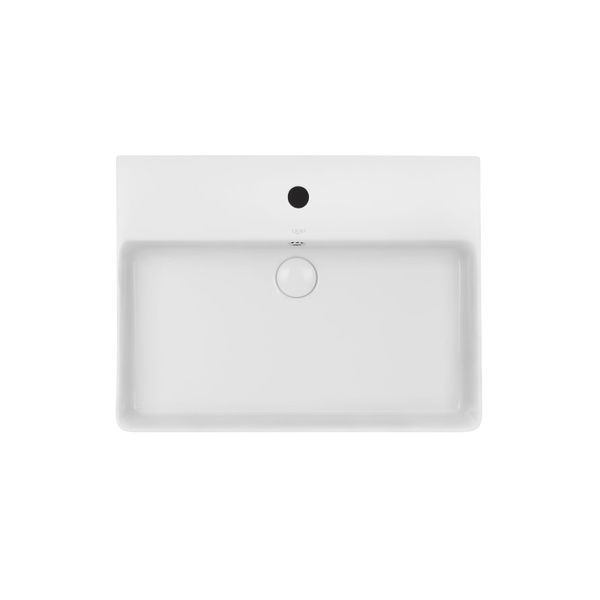 Раковина Crow підвісна прямокутна з донним клапаном 600х450х150 мм White Qtap SD00045925 фото