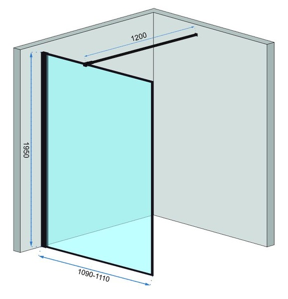 Душова стінка REA BLER 110 REA-K7630 фото