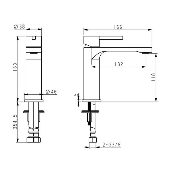 Смеситель для раковины DEVIT 84111110 LAGUNA 413639 фото