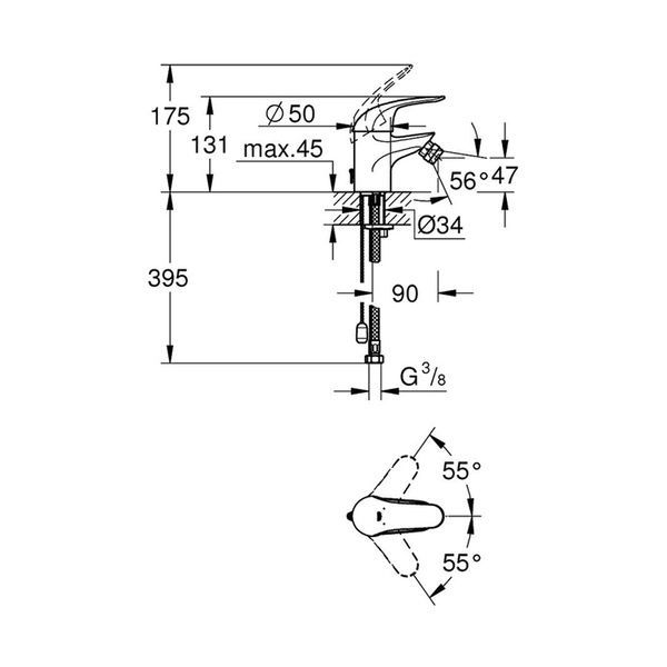 Змішувач для біде Grohe Euroeco 32882000 32882000 фото