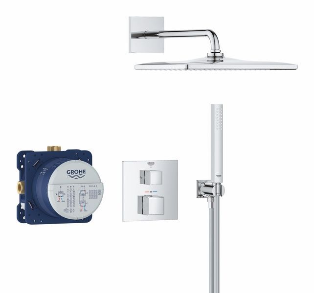 Душевая система наружного монтажа с термостатом Grohe 34879000, Хром 34879000 фото