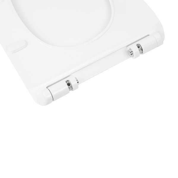 Унітаз Virgo підвісний Rimless 485x360x360 мм з сидінням Slim Duroplast/ Soft-close/ Quick relase White Qtap SD00042548 фото