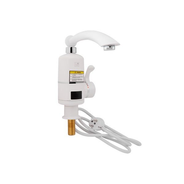 Lidz Warm 057 Проточний кран-водонагрівач кухонний для кухні White / Chrome (95 00) SD00031080 фото
