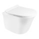 Унітаз Virgo підвісний Rimless 485x360x360 мм з сидінням Slim Duroplast/ Soft-close/ Quick relase White Qtap SD00042548 фото 1