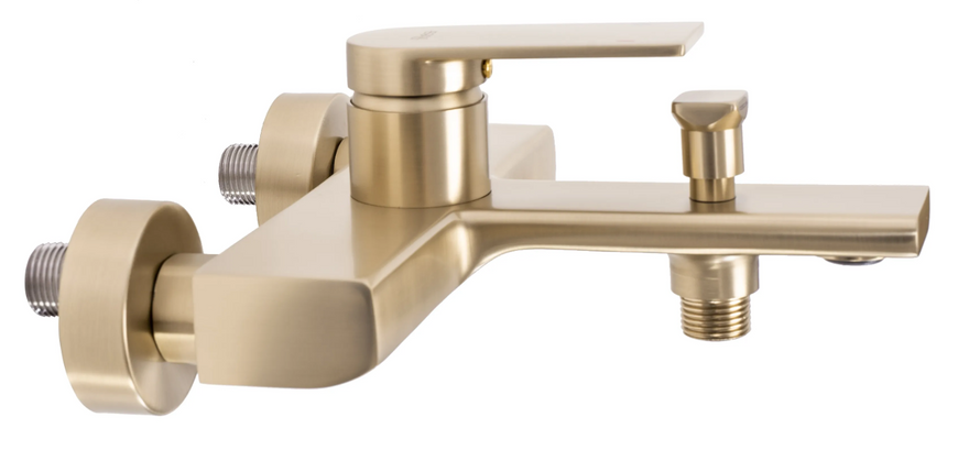 Змішувач для ванни REA VERSO BRUSHED GOLD настінний з виливом REA-B6565 фото