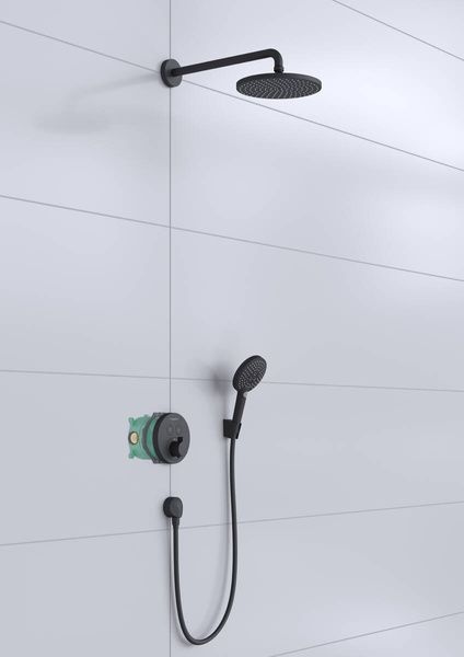 Душевая система наружного монтажа с термостатом Hansgrohe 27959670, Чорний 27959670 фото