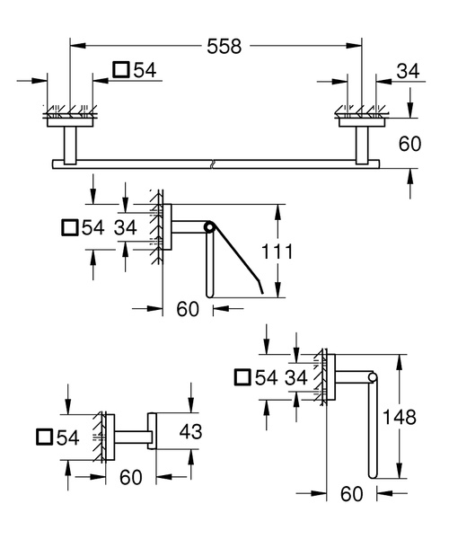 Комплект аксесуарів 4 в 1 Grohe QuickFix Start Cube 41115DC0 41115DC0 фото