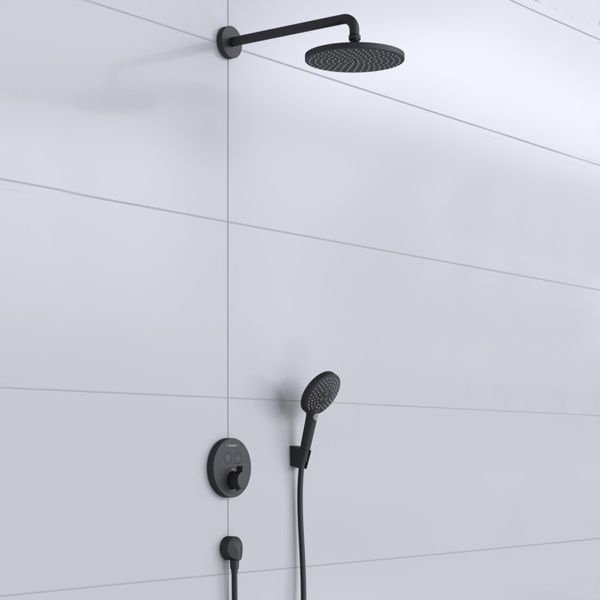 Душевая система наружного монтажа с термостатом Hansgrohe 27959670, Чорний 27959670 фото