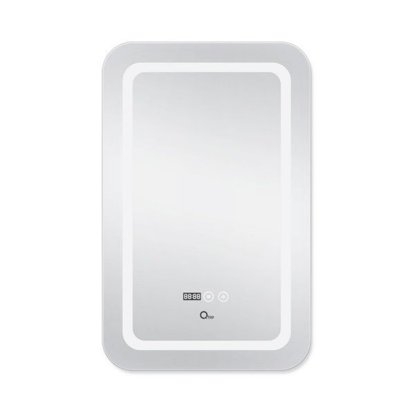 Qtap Mideya дзеркало настінне прямокутне LED з антизапотіванням, час, темп. W (DC-F912) 600х800 SD00036738 фото