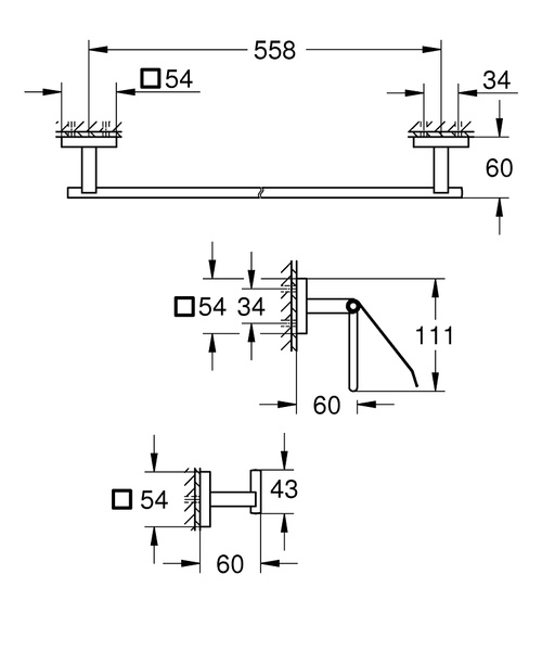 Комплект аксесуарів 3 в 1 Grohe QuickFix Start Cube 41124000 41124000 фото