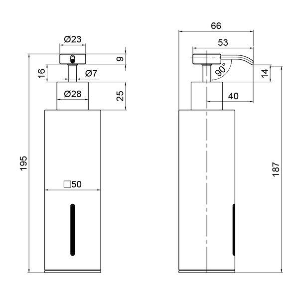Аксесуар Liberty ANT 1152-2 дозатор для рідкого мила квадратний QT SD00040049 фото