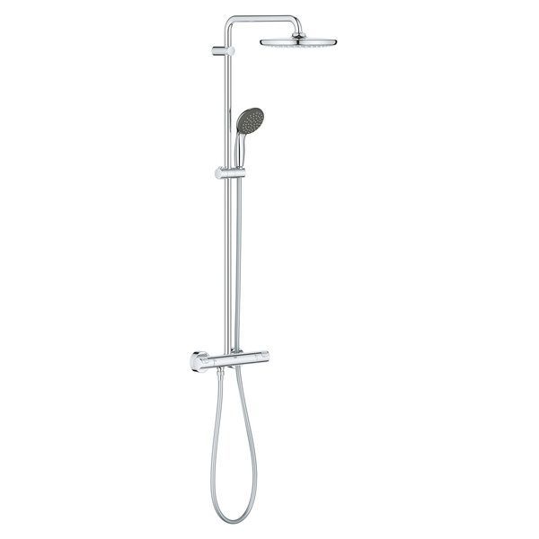 Душова система зовнішнього монтажу з термостатом Grohe QuickFix 26816000, Хром 26816000 фото