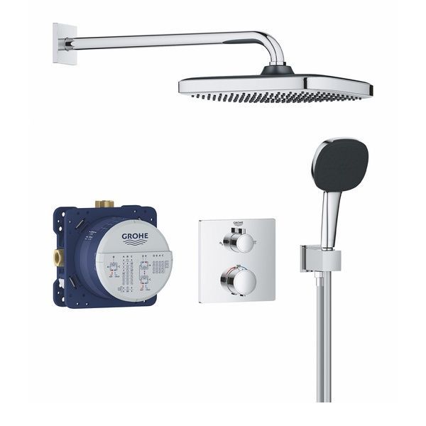 Душевая система наружного монтажа с термостатом Grohe 34882000, Хром 34882000 фото