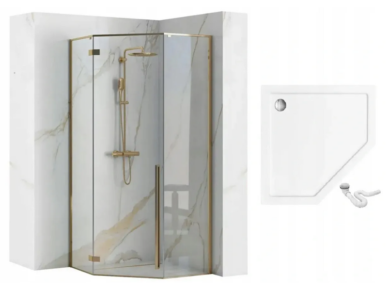 Душова кабіна REA DIAMOND GOLD 80*80 REA-K6615 фото