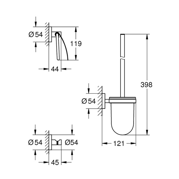 Комплект аксессуаров 3 в 1 Grohe QuickFix Start 41204000 41204000 фото