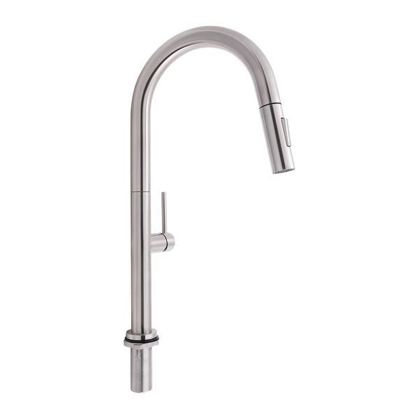 Qtap Lenička 9138103UN Смеситель для кухни U-образный выдвижной излив Nickel (k35) SD00042264 фото