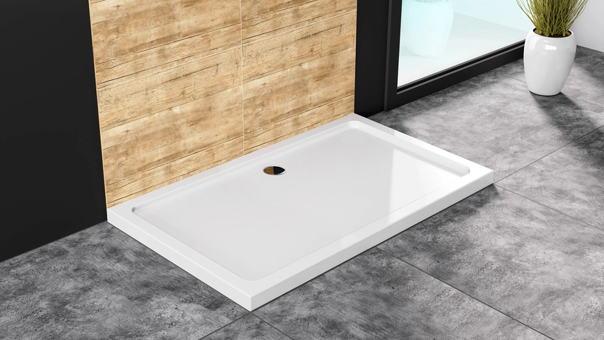 Душовий піддон акриловий REA SAVOY WHITE 80X100 REA-K5332 фото