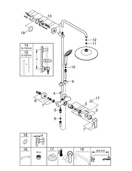 Душова система зовнішнього монтажу Grohe QuickFix 27684001, Хром 27684001 фото