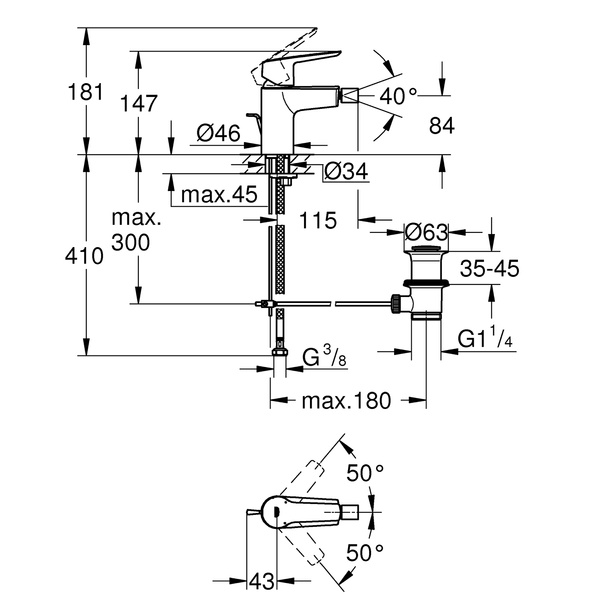 Змішувач для біде Grohe QuickFix Start 32560002 32560002 фото