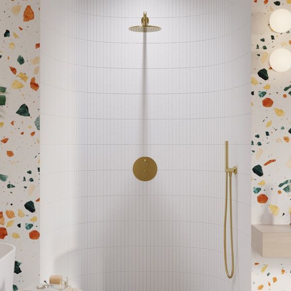 Верхний душ Omnires Y 25x25 brushed gold (WGSET1GLB) WGSET1GLB фото