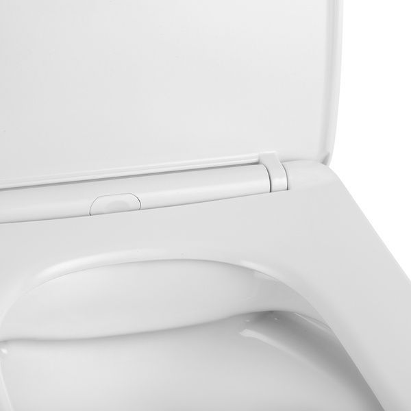 Унітаз підвісний Kroner KRP - B734UF Rimless 370х340х485 мм, сидіння Slim Duroplas t/ Soft-close / Quick relase CV031645 фото
