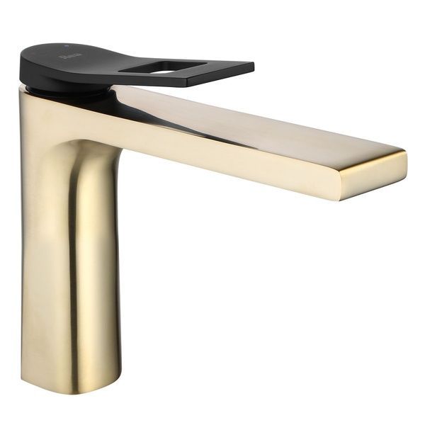 Змішувач для раковини (умивальника) REA SOUL BRUSHED GOLD низький REA-B9960 фото