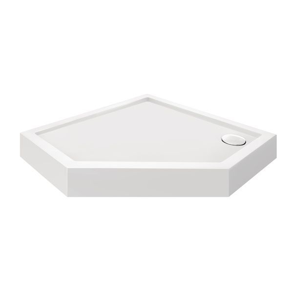 QT Душовий піддон DIAMOND 301112, п'ятикутний, 100x100x12, акриловий + ніжки, діаметр зливу 90 мм SD00046993 фото