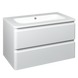 DEVIT 0021120W FLY Тумба 80 с раковиной, белый глянцевый цвет 375569 фото 2