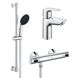 Комплект смесителей для душа с термостатом Grohe QuickFix Precision Flow&Start Edge ColdStart UA202503TE фото 1